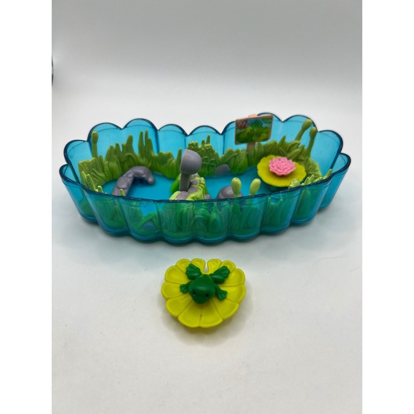 Littlest Pet‎ Shop Jump N Splash Frogs Play Set INCOMPLETE 1994 Kenner Lily Pads - Picture 1 of 9